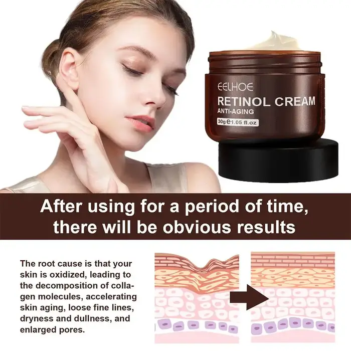 Crème pour le visage à l'acide hyaluronique au rétinol