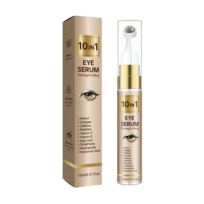 Sérum pour les yeux 10 en 1, 15ml, soin multifonctionnel pour les cernes, les poches, les ridules, r