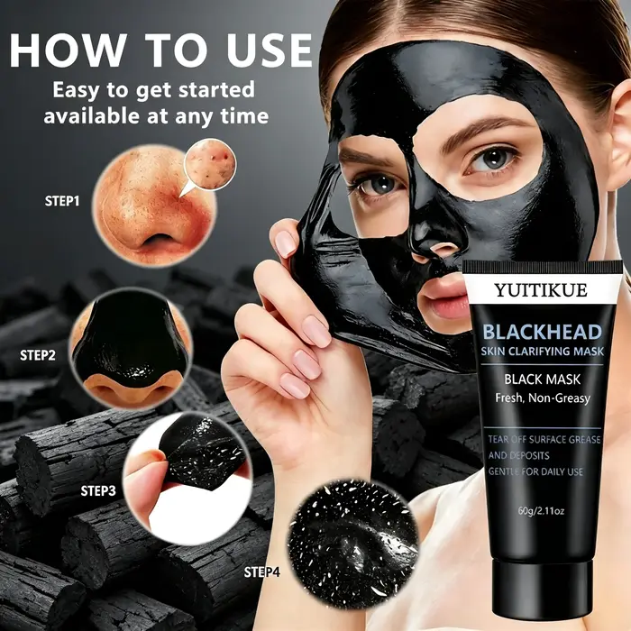 Masque clarifiant pour la peau YUITIKUE contre les points noirs 60g