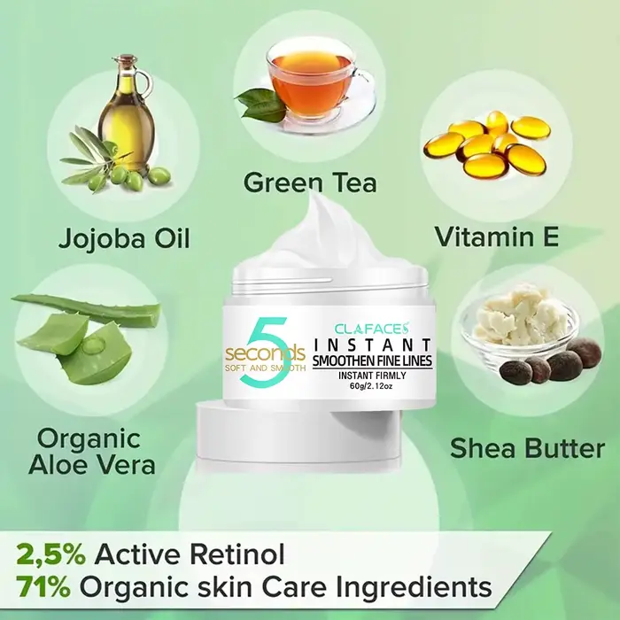Crème pour le visage, 5 secondes