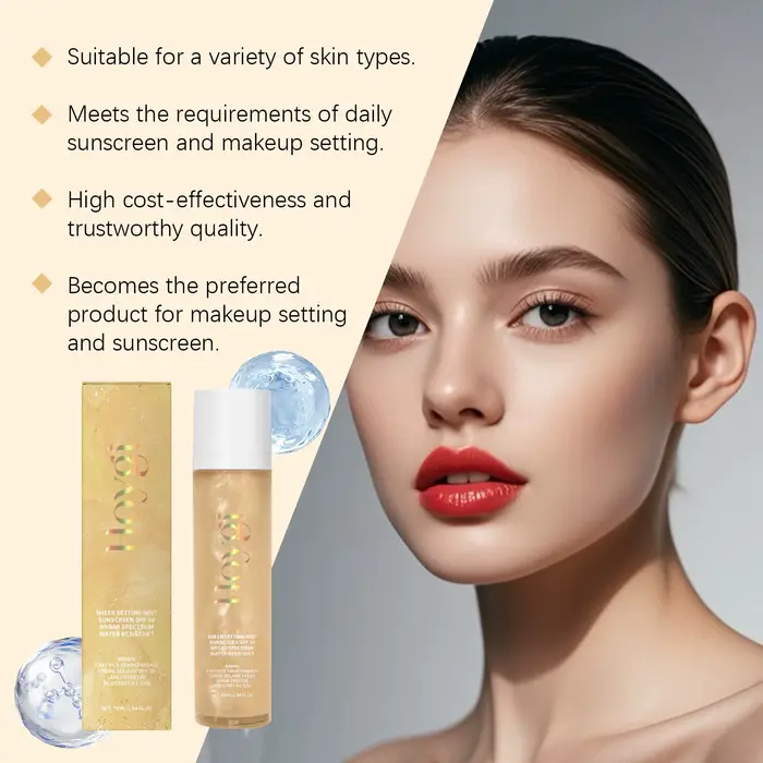 Spf 50 + Spray de réglage pour le maquillage