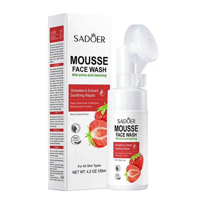SAODER Fruits nettoyant pour le visage mousse de lavage du visage Massage nettoyage Mossee hydratant