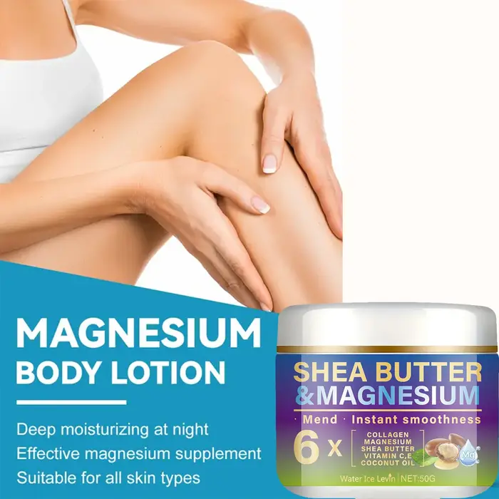 Crème raffermissante au magnésium à l'huile de karité et au collagène – Formule hydratante et éclaircissante pour une