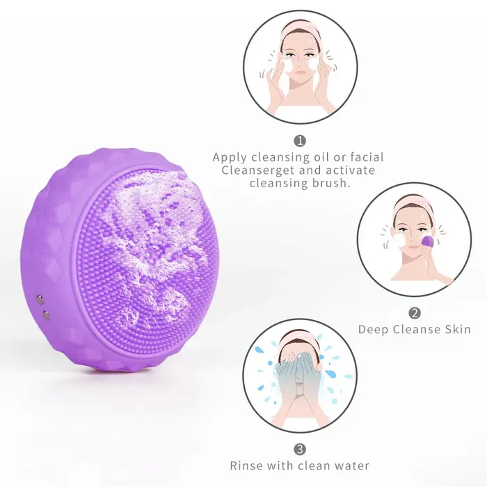 Brosse nettoyante pour le visage fabriquée en silicone ultra-hygienique