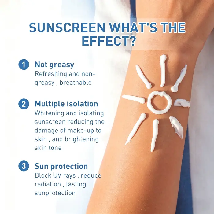 Crème solaire hydratante SPF50+ PA+++ à large spectre