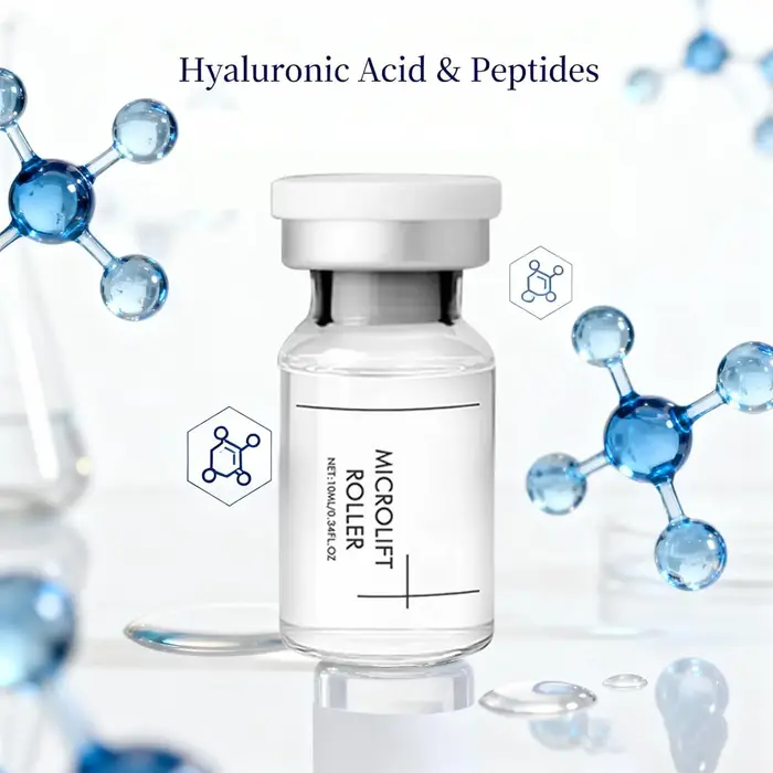 Système de micro-infusion beauté (1 applicateur + 2 sérums) - Kit lissant pour la peau à base de peptides hydratants et