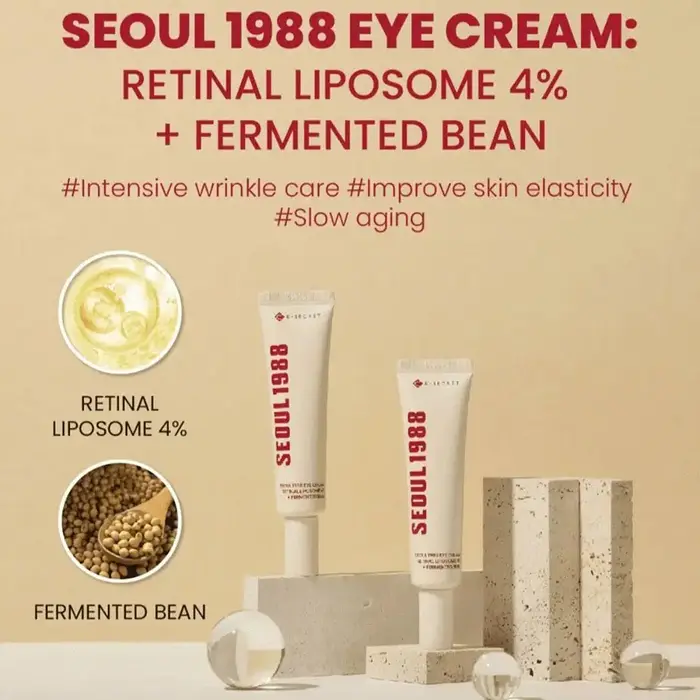 Séoul 1988 ensemble de crème pour les yeux Anti-rides rétinol escargot Mucin raffermissant hydratant réduire les ridules soins du visage cosmétique