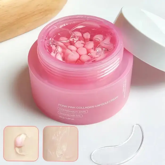 Crème Coréenne PDRN au Collagène Rose et Niacinamide pour un Teint Uniforme – Hydratant Visage Léger