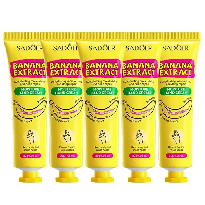 Pack de 3 crèmes hydratantes pour les mains à la banane