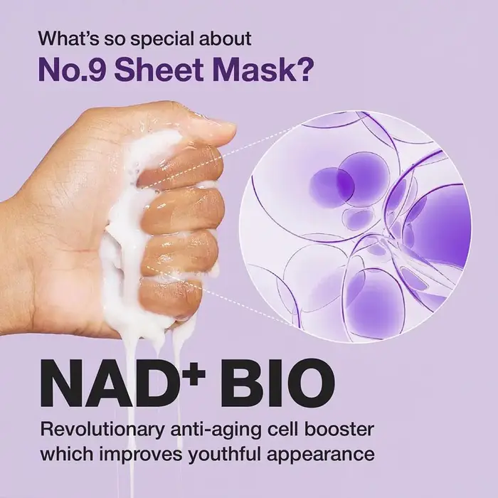 Numbuzin NO.9 NAD + BIO masque liftant Essence réparation en profondeur revitalisant éclaircissant adoucissant pour la
