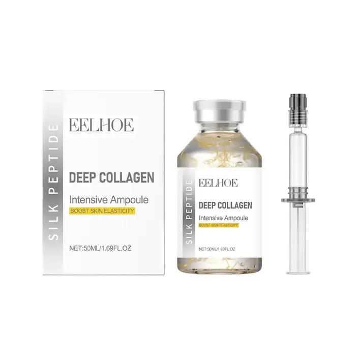 Ampoule faciale au collagène et aux peptides de soie, essence hydratante, sérum léger pour le soin d