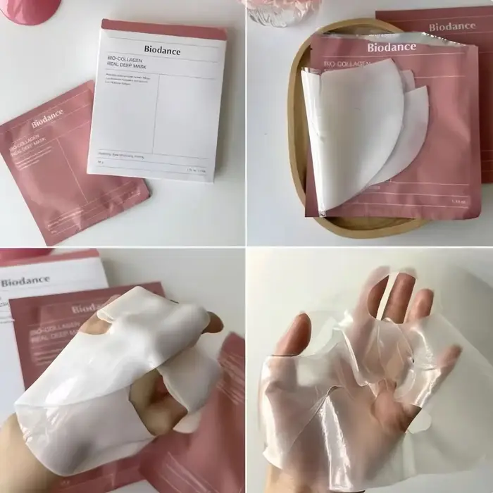 Masque en gel bio-collagène coréen hydratant