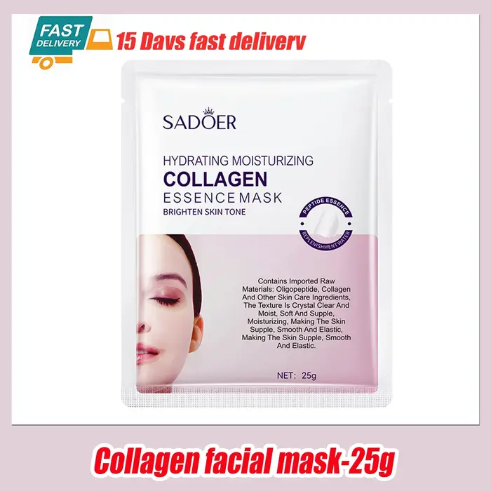 Masque Facial Anti-rides au collagène, Anti-vieillissement, estompe les ridules, peau ferme, hydrata