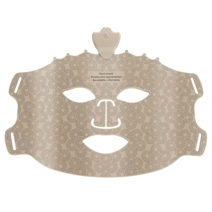 Masque Facial Led luminothérapie 7 couleurs masque en Silicone visage complet 240 perles de lampe sans fil thérapie par la lumière rouge masque Photon