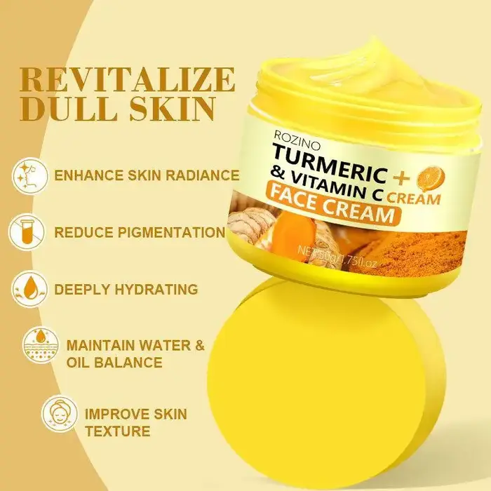Crème Visage au Curcuma et Vitamine C : Raffermit