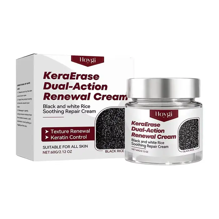 Crème nourrissante au riz KeraErase 60g, hydratant quotidien avec du riz noir et blanc pour une peau