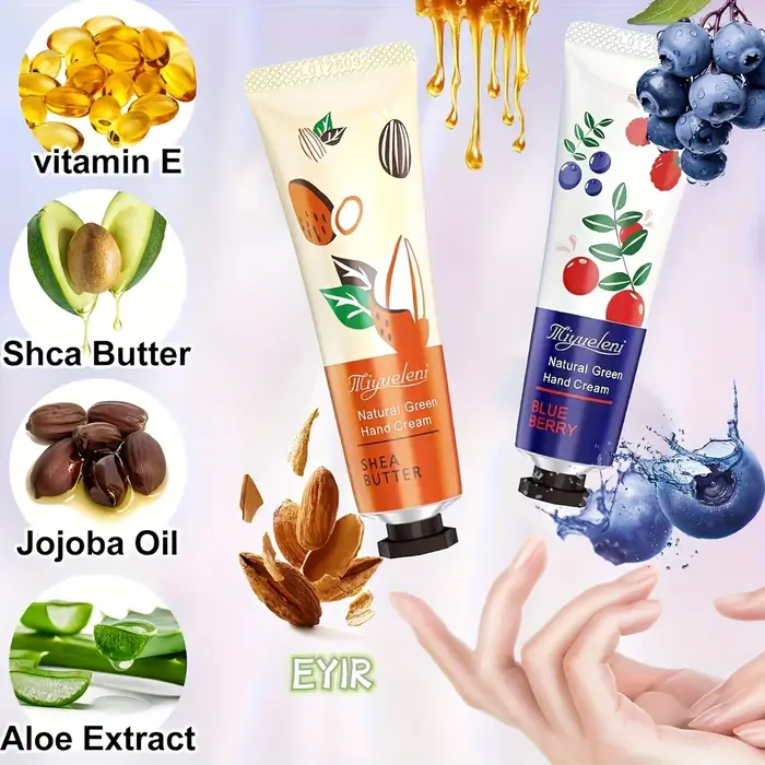 Coffret cadeau de crème pour les mains au parfum floral, hydratante et nourrissante, parfum frais non gras, texture de lotion à absorption rapide