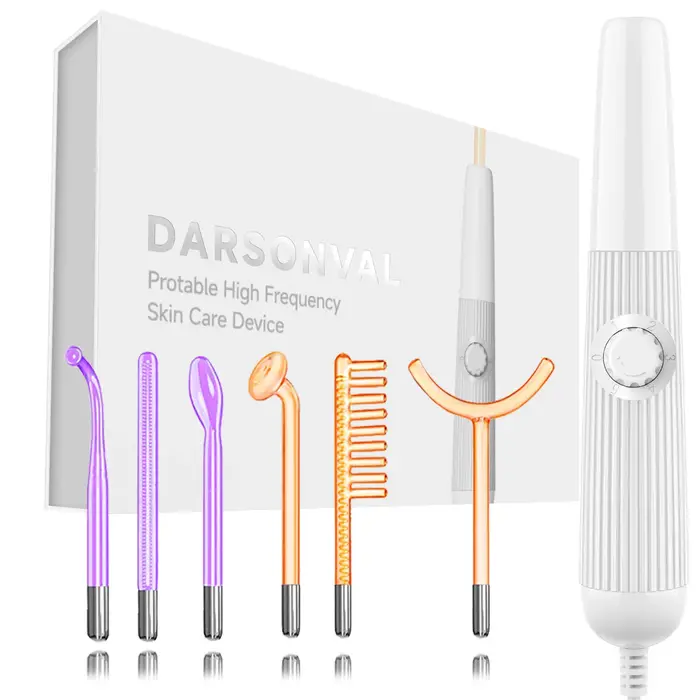 Darsonval-Machine de thérapie qualifiée ale pour la peau morte élevée, 6 baguettes néon et argon, él