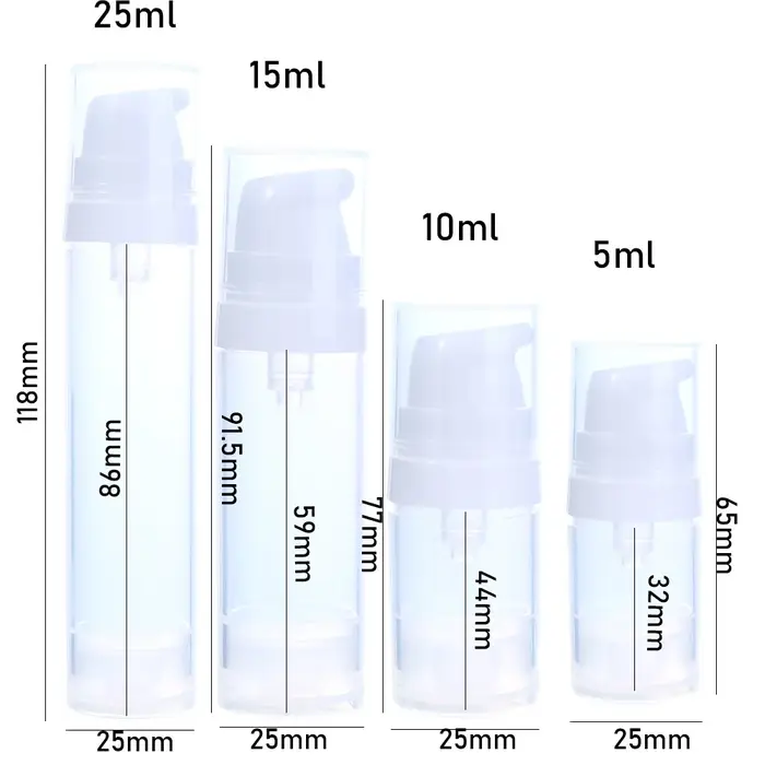 Bouteille de Lotion en plastique de 5/10/15/25ml