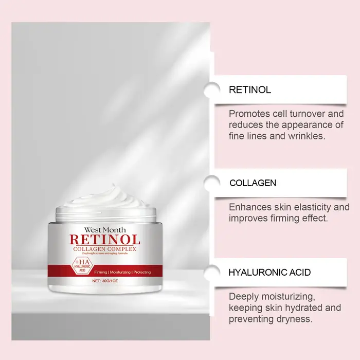 Crème hydratante au rétinol pour le visage