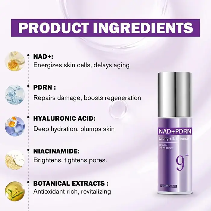 Non. Sérum Visage Liftant BIO 9+ NAD+ 50ml – Complexe Multi-Peptides Éclaircissant