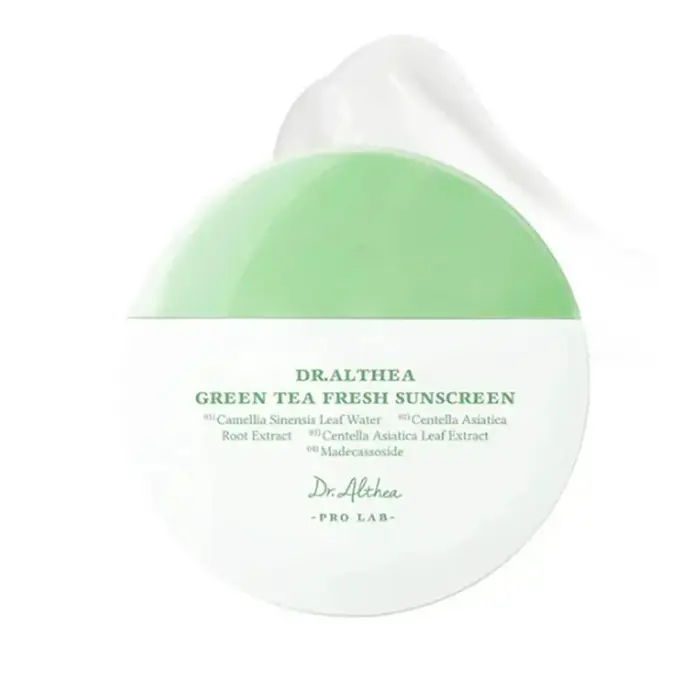 Crème solaire Dr.Althea au thé vert et crème solaire Aqua Glowing