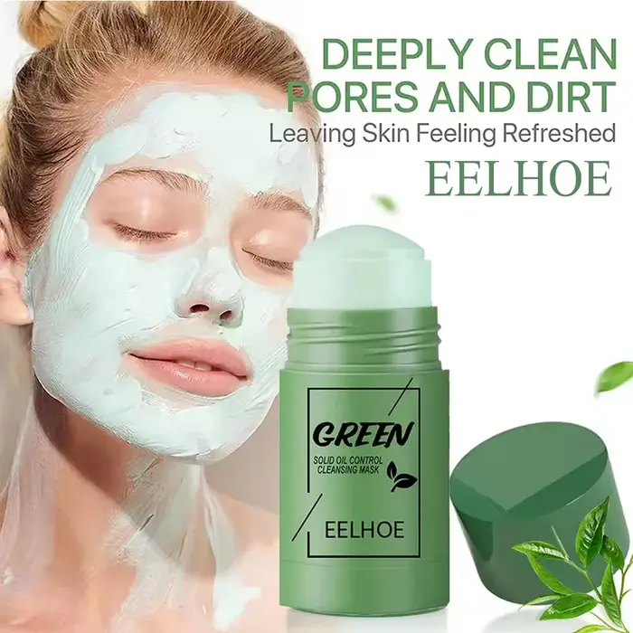 Masque de nettoyage du visage bâton de thé vert