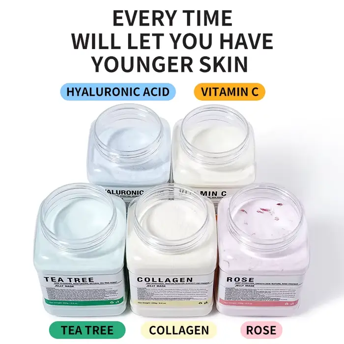 Masque en gelée pour le visage à la rose
