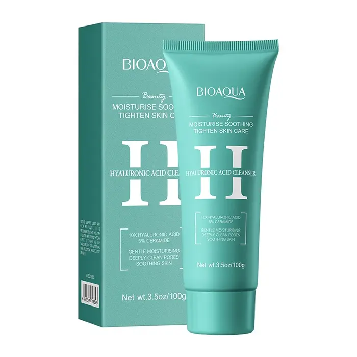 BIOAQUA nettoyant pour le visage à l'acide hyaluronique mousse de lavage