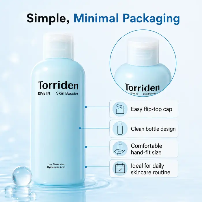Torriden DIVE-IN Acide Hyaluronique à Faible Poids Moléculaire - Booster Cutané 200ml - Tonique Hydratant Visage