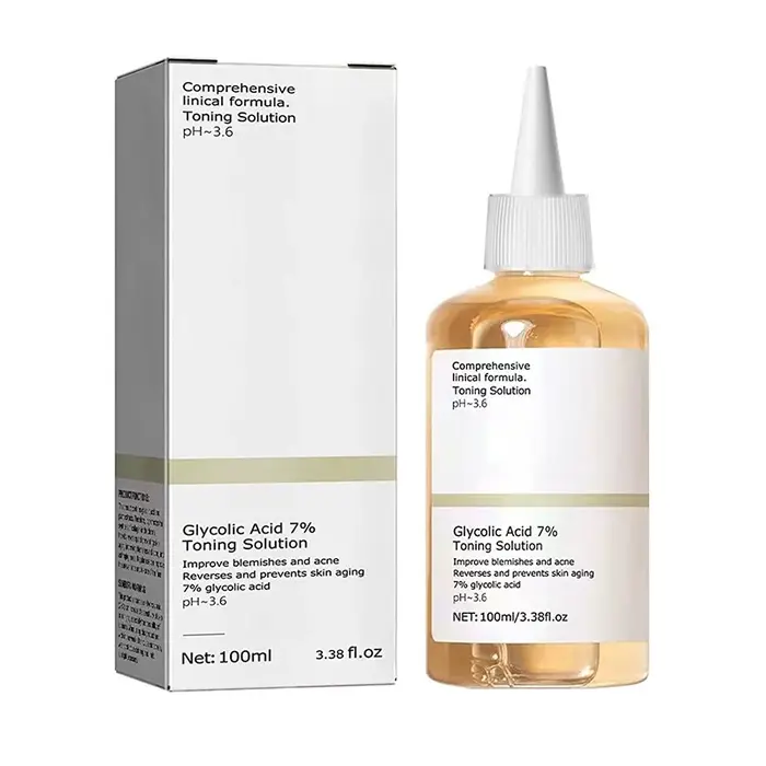 La Lotion cutanée à l'acide glycolique hydrate la peau avec 7% d'acide glycoliqueAcide glycoliqueAloe VeraTasmanien Poivre FruitGinseng ExtractRejuv
