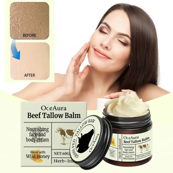 Bœuf Tallow corps hydratant estompe les ridules réparer la peau améliore le rajeunissement