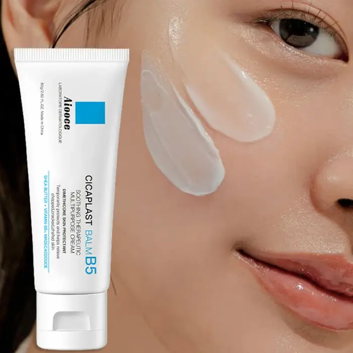 Crème réparatrice de barrière à la vitamine B5 80g, hydratant à la nicotinamide, soulage les rougeurs sèches et sensibles, non irritant, soin du visage quotidien