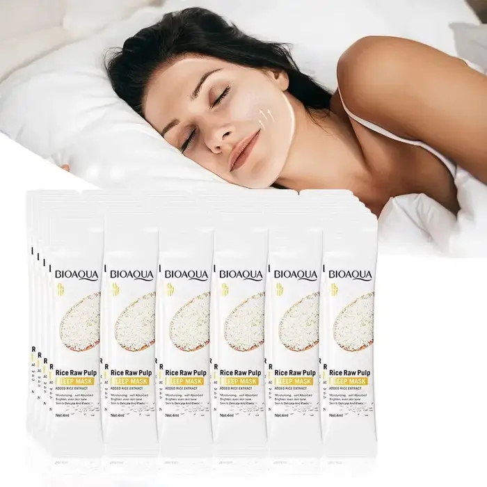 20 pièces/boîte BIOAOUA riz pâte brute sommeil masque Facial hydrater éclaircir blanchissant