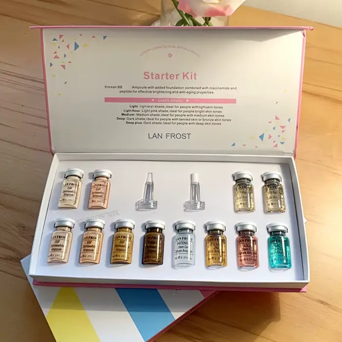 Corée 8ml saumon ADN BB crème lueur démarreur sérum Kit fond de teint blanchissant hydratant rajeuni