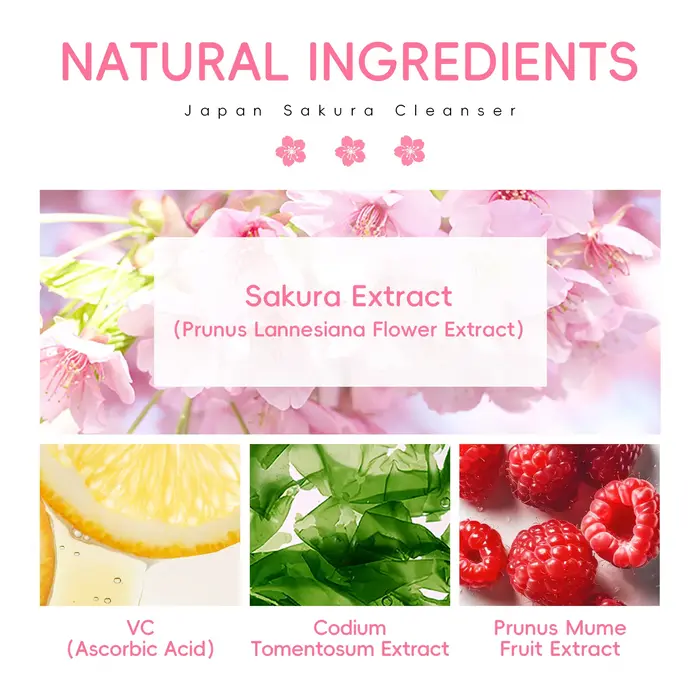 LAIKOU Sakura nettoyant pour le visage mousse lavage