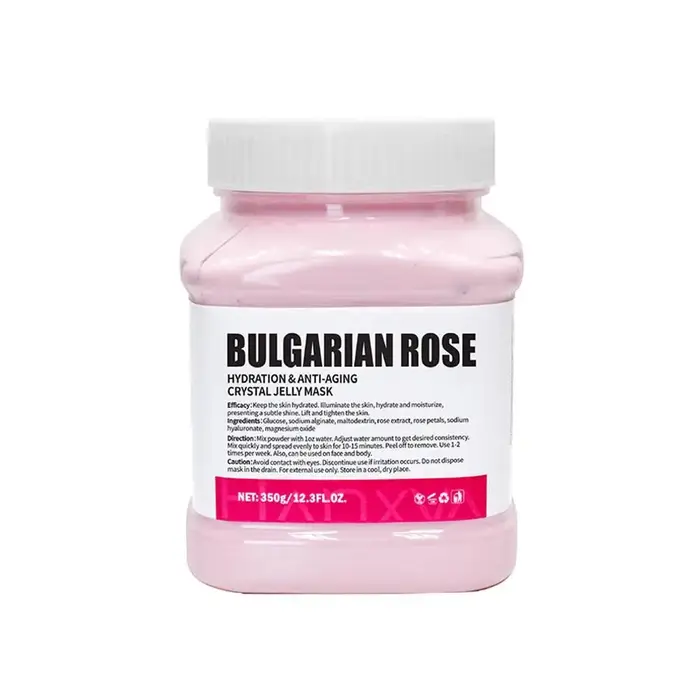 Masque hydratant à l'éclat de Rose et de camomille, poudre de gelée de cristal de pétale de Rose, pr