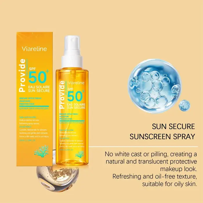 Spray solaire SPF50+ 100 ml respectueux des récifs coralliens - Brume légère et invisible