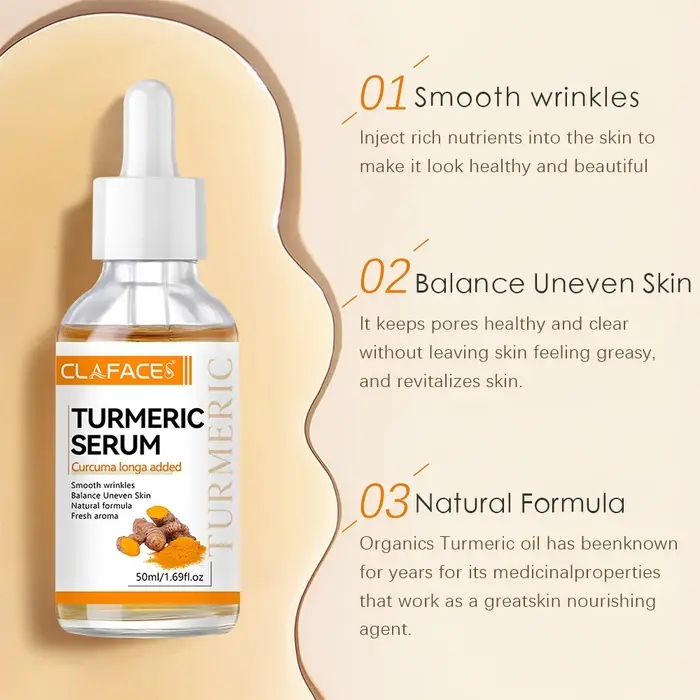 Sérum hydratant pour le visage au curcuma