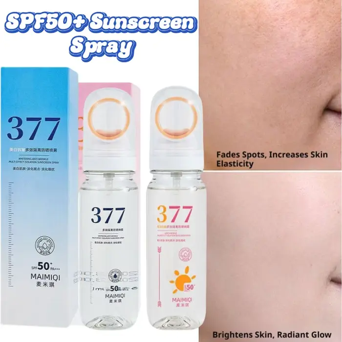 Spray solaire SPF50+ 90ml hydratant pour le visage, le cou et le corps, anti-âge, protection UV à large spectre, protection solaire quotidienne, soin de la peau pour tous les types de peau