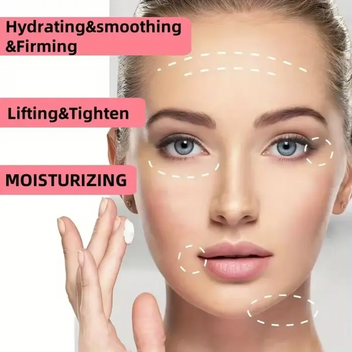 Crème de soin anti-rides à la vitamine C+E avec rétinol et acide hyaluronique pour une peau hydratante