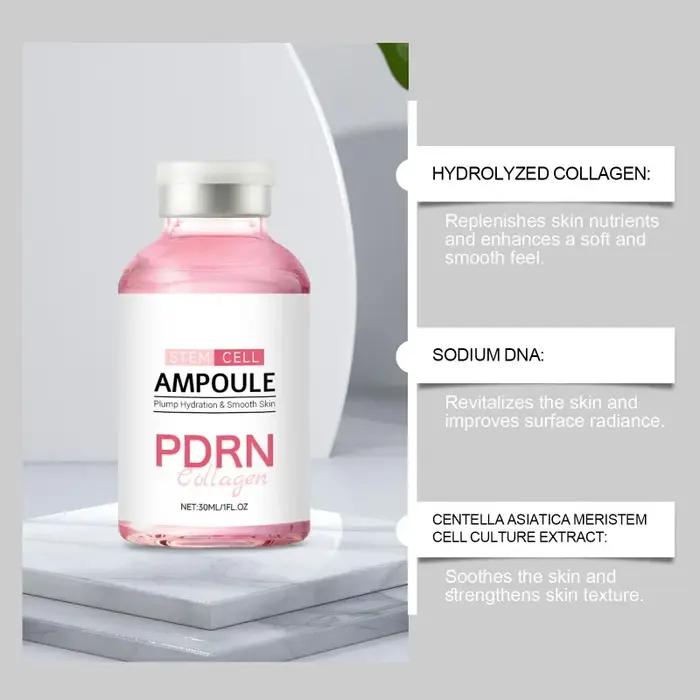 Sérum Ampoule ADN de Saumon PDRN Soin Avancé Réparation Profonde Renouvelle la Peau Éclaircit le Teint Renforce la Barrière Cutanée Essence Visage Raffermissante