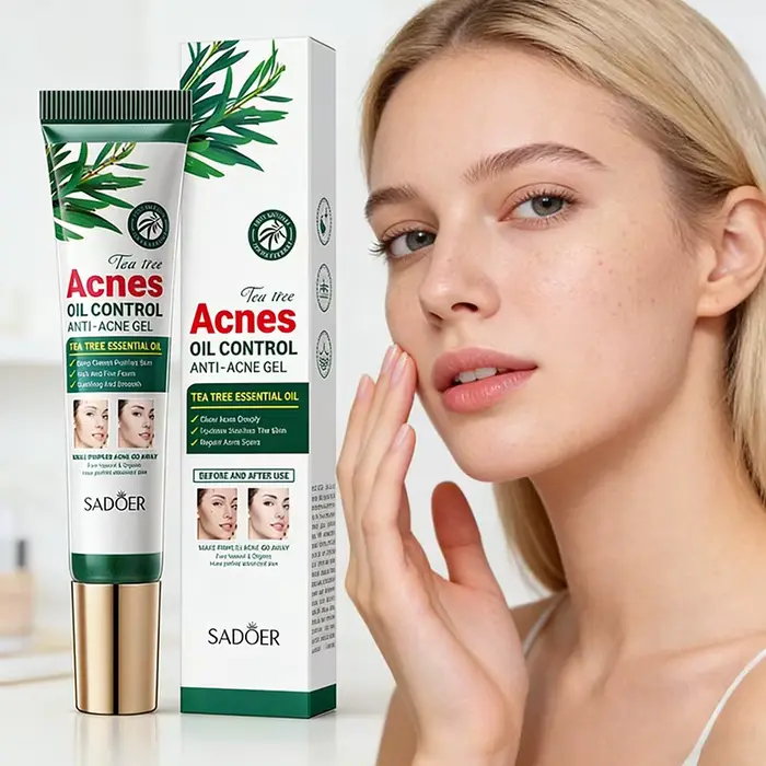 SADOER arbre à thé crème anti-acné soin du visage contrôle de l'huile crème pour le visage crème hyd