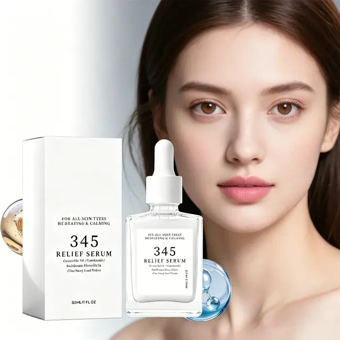 Sérum réparateur 345 Relief 30ml, à la céramide et au panthénol, hydratant, apaisant et calmant, pour tous types de peaux.