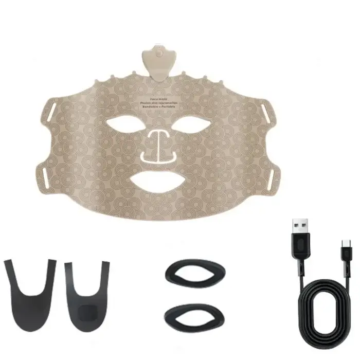 Masque Facial Led luminothérapie 7 couleurs masque en Silicone visage complet 240 perles de lampe sa