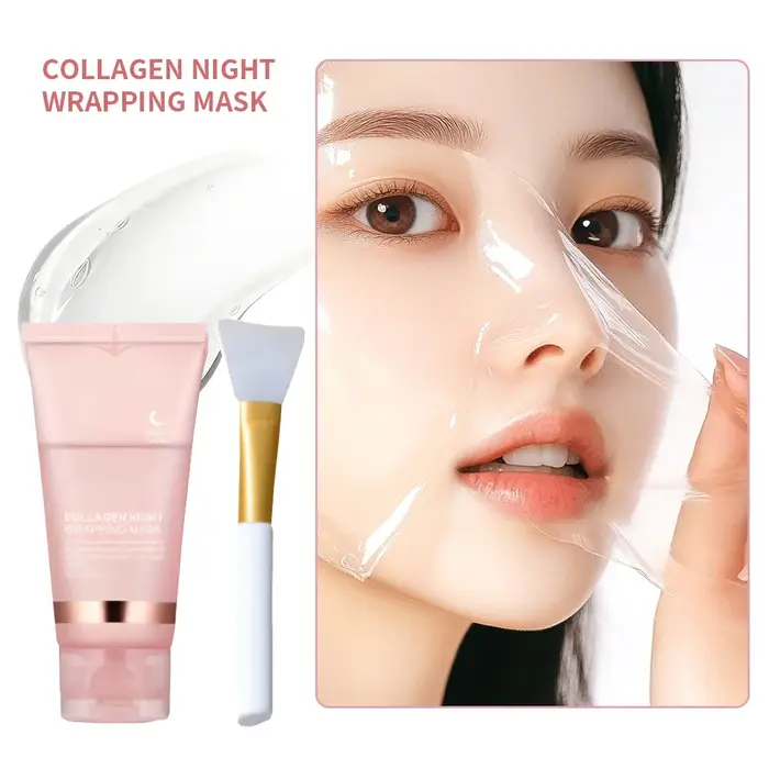 Ensemble masque et brosse pour le visage au collagène