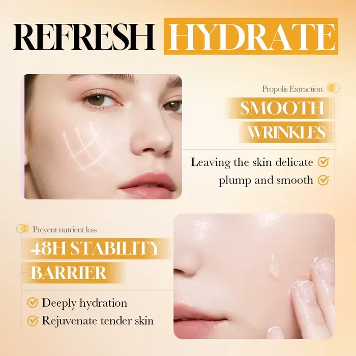 SADOER Sérum Visage à la Propolis Hydratant Anti-rides Nourrissant Anti-âge Éclaircissant Essence Faciale Produits de Soin de la Peau