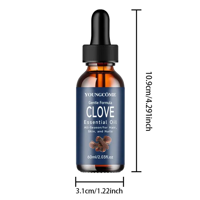 Bouteille d'huile essentielle de clou de girofle