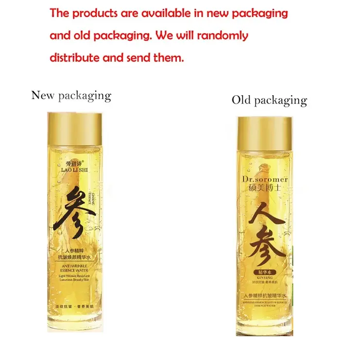 Sérum pour le visage au Ginseng doré, Essence polypeptidique, hydratant, lissant, pour le soin de la peau, Toner au Ginseng, 120ml/30ml