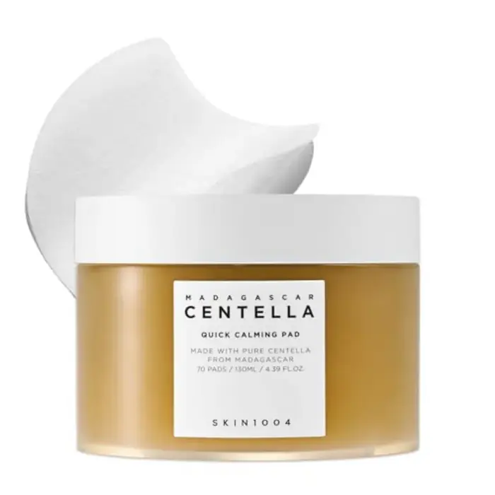 SKIN1004 Centella Quick Calming Pad 70 Pads, tampons tonifiants pour peaux sensibles sujettes à l'ac